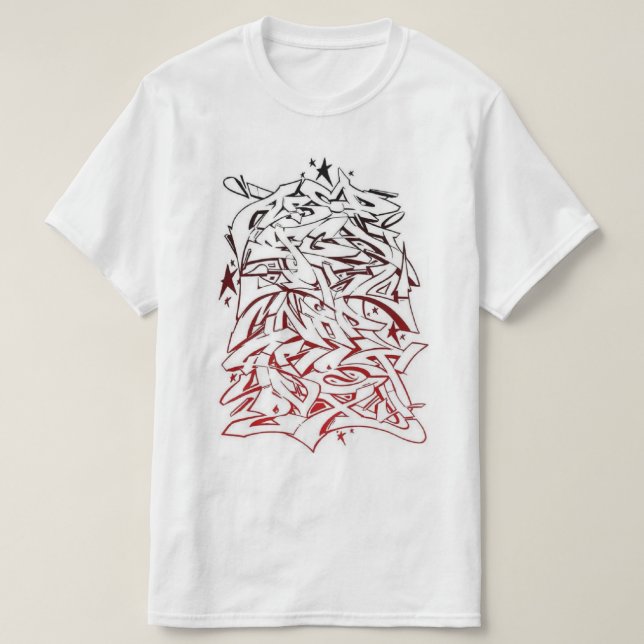 Graffiti-Alphabet-angesagtes HopfenT-Shirt T-Shirt (Design vorne)