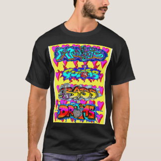 Graffiti am gelben Herz bei LowEndGraphics T-Shirt