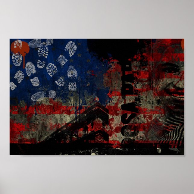 Graffiti-amerikanisches Dekorposter Poster (Vorne)