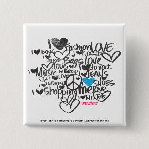 Graffiti-Aqua Button