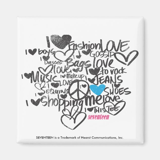 Graffiti Aqua Magnet (Vorne)