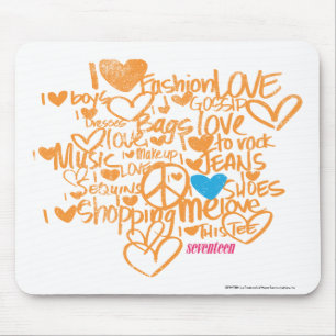 Graffiti-Aqua/Orange Mousepad