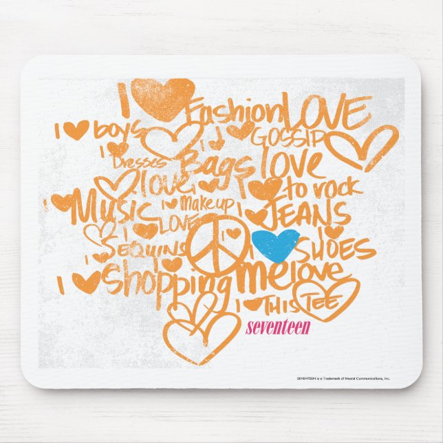 Graffiti-Aqua/Orange Mousepad (Vorne)