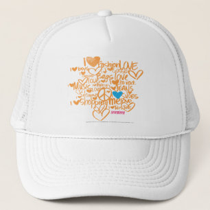 Graffiti-Aqua/Orange Truckerkappe