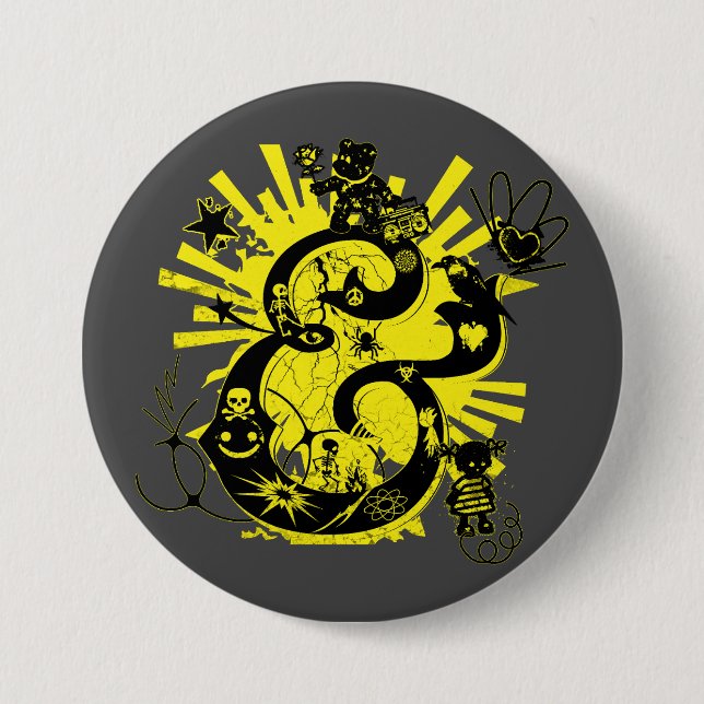 Graffiti Art Ampersand Button (Vorderseite)