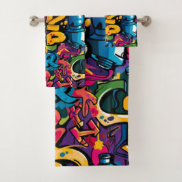 Graffiti Art Badhandtuch Set