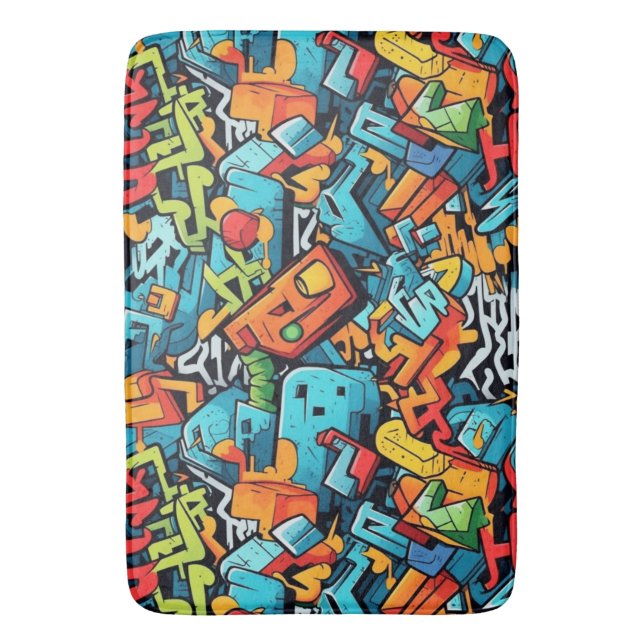 Graffiti Art Bath Mat Badematte (Vorderseite Vertikal)