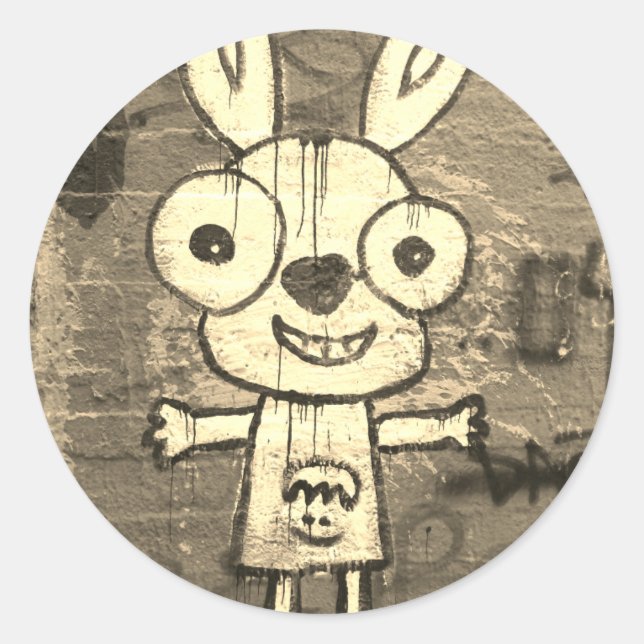 GRAFFITI ART HAPPY MONSTER Sticker (Vorderseite)