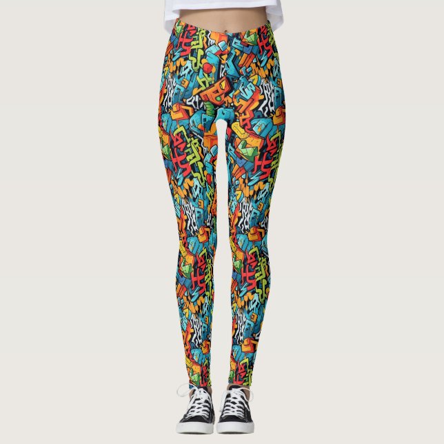 Graffiti Art Leggings (Vorderseite)