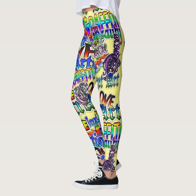 Graffiti Art Leggings, gelb Leggings (Links)