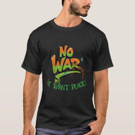 Graffiti Art Peace Design Mens Custom T-Shirt