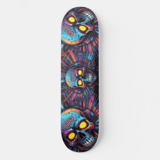 Graffiti Art Skull Cyberpunk 2 Skateboard
