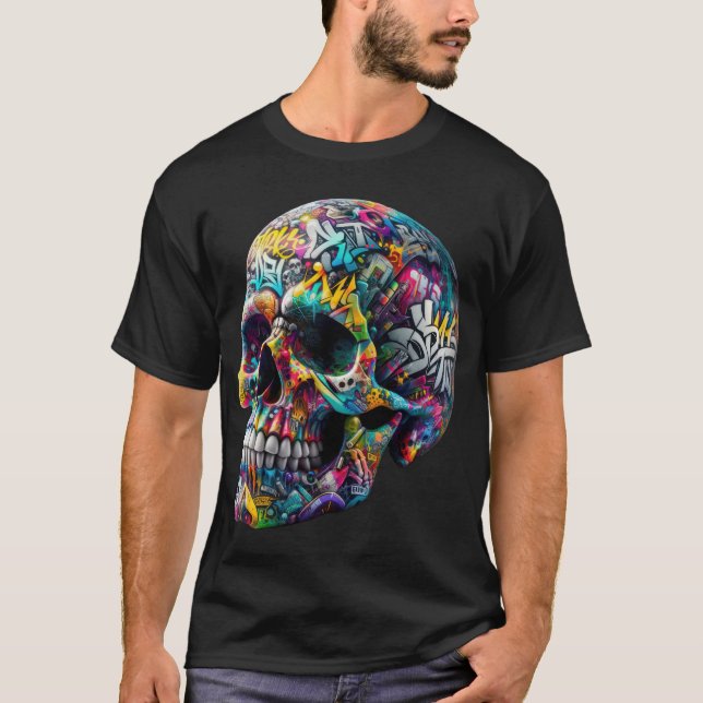 Graffiti Art Skull T-Shirt (Vorderseite)