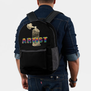 Graffiti Artist Colorful Spray Can Backpack Bedruckter Rucksack
