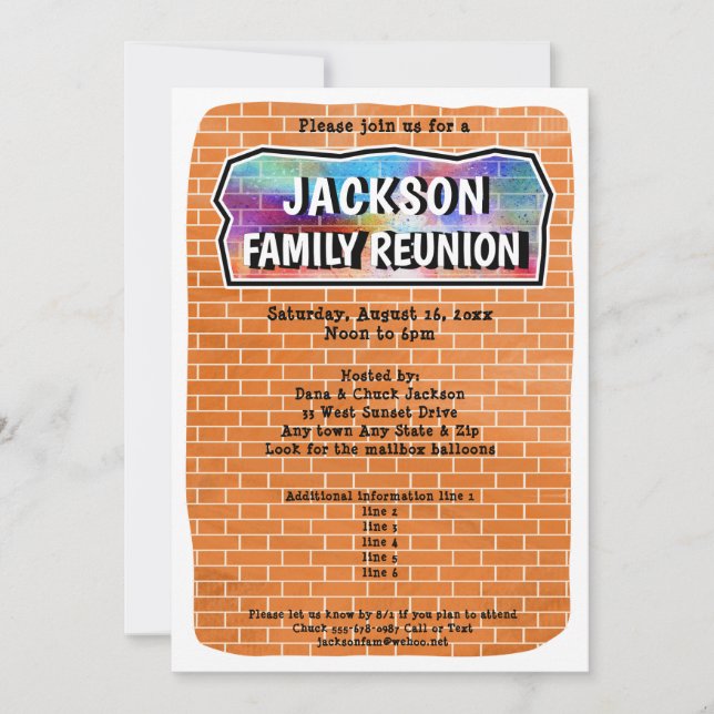 Graffiti artistique murale Invitation à une réunio (Devant)