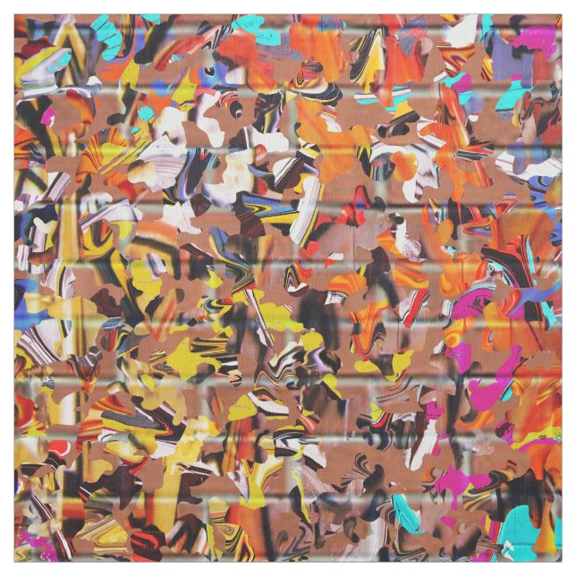 Graffiti auf Backstein Stoff (Muster)