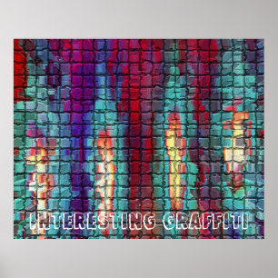 GRAFFITI auf Mosiac Tiles Poster