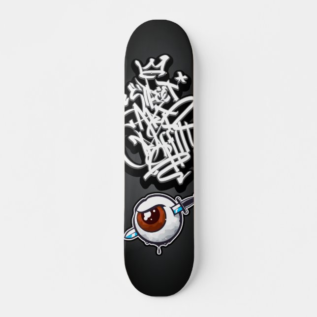 Graffiti-Augendagger Skateboard (Vorne)