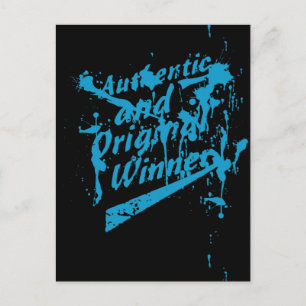 Graffiti Authentisch Originaler Gewinner Grunge Sp Feiertagspostkarte