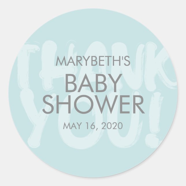 Graffiti Baby shower bleu Favoriser Sticker (Devant)