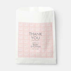 Graffiti Baby shower rose Favoriser les sacs