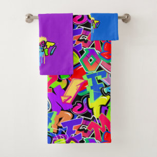 Graffiti Badhandtuch Set