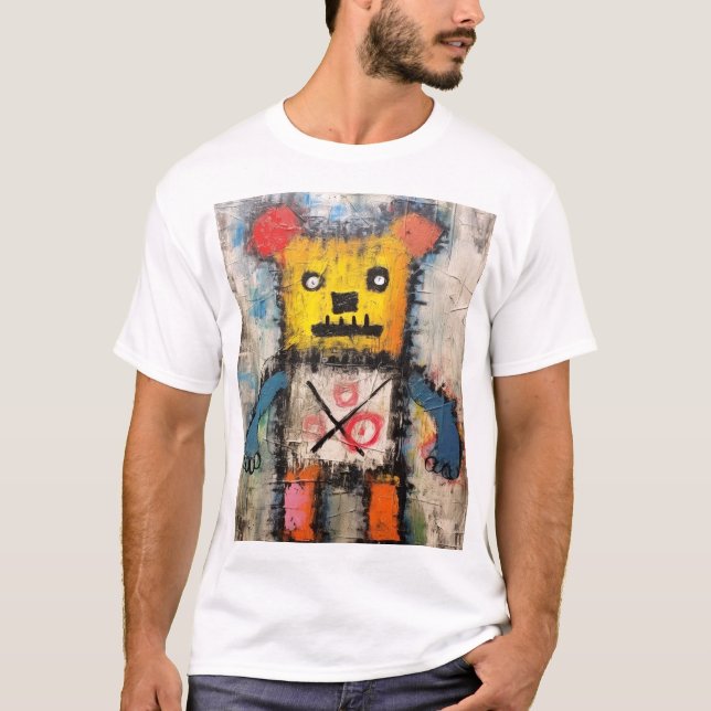 Graffiti Bear Brushstroke painting art  T-Shirt (Vorderseite)