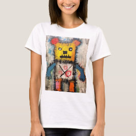 Graffiti Bear Brushstroke painting art  T-Shirt