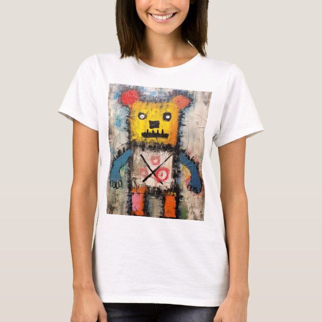Graffiti Bear Brushstroke painting art  T-Shirt (Vorderseite)