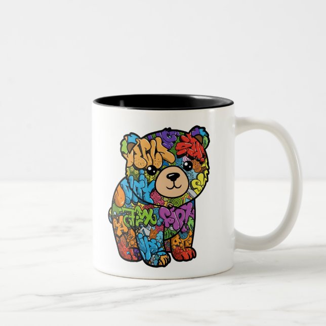 Graffiti Bear Tasse - Links Version (Rechts)