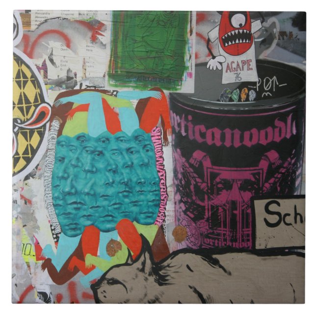 Graffiti, Berlin, Deutschland Fliese (Vorderseite)