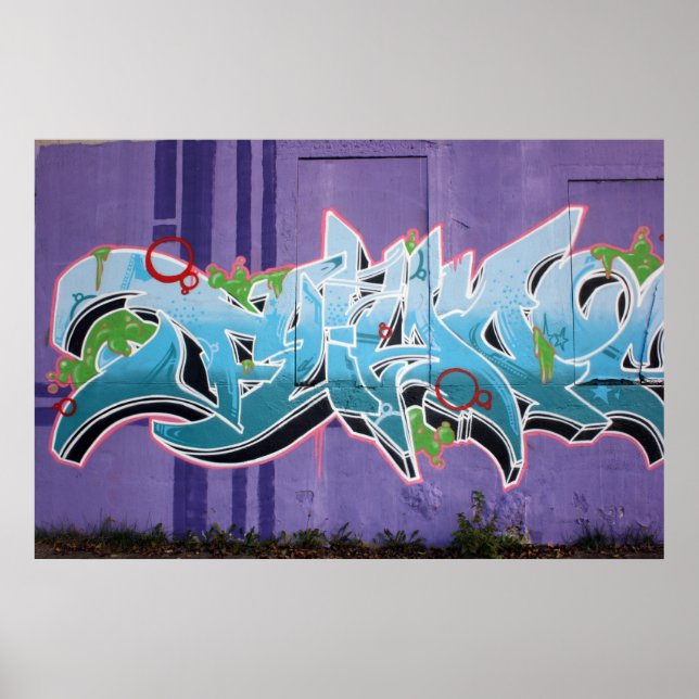 Graffiti, Berlin, Deutschland Poster (Vorne)