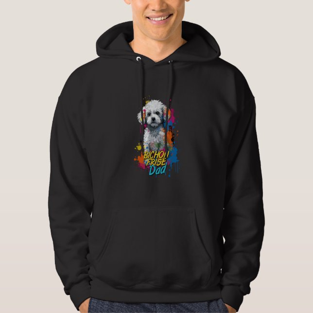 Graffiti Bichon Frise Dad Mural Street Art Bichon  Hoodie (Vorderseite)