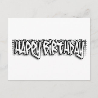 Graffiti Birthday Postkarte
