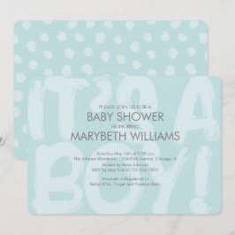 Graffiti Blue Baby Dusche Einladung