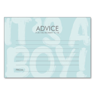 Graffiti Blue Baby shower carte conseil pour maman