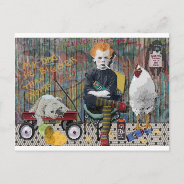 Graffiti Boy Postkarte (Vorderseite)