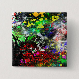 Graffiti Brick Wall Button