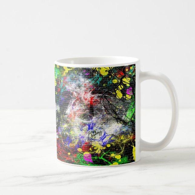 Graffiti Brick Wall Kaffeetasse (Rechts)