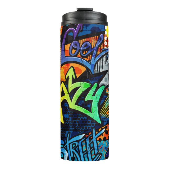 Graffiti Bricks: Urban Abstrakt Thermosbecher (Vorderseite)