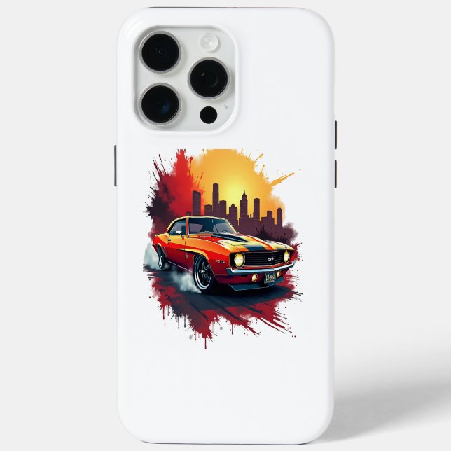 Graffiti Burnout Muscle Car Phone Case (Rückseite)