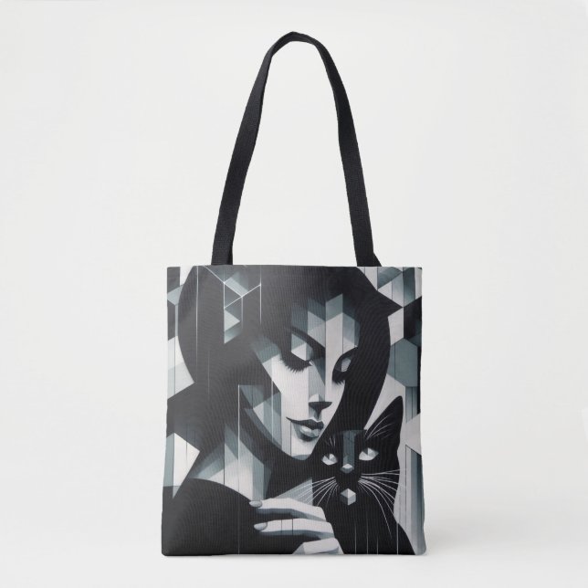 Graffiti Cat Lady Tasche (Vorderseite)