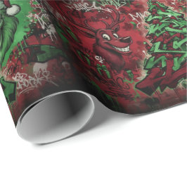 Graffiti Christmas Matte Wrapping Paper Geschenkpapier