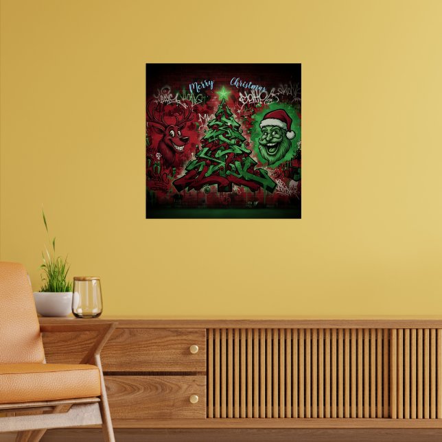 Graffiti Christmas Poster Semi-Gloss (Wohnzimmer 2)