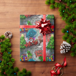 Graffiti Christmas Wrapping Paper Geschenkpapier
