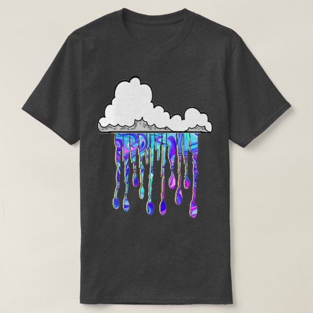 Graffiti Cloud Lila Art by LowEndGraphics T-Shirt (Design vorne)