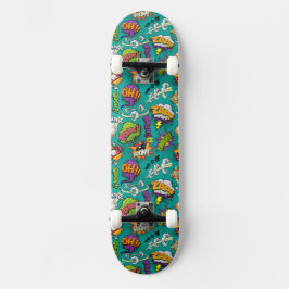 Graffiti comique avec éléments lumineux Skateboard