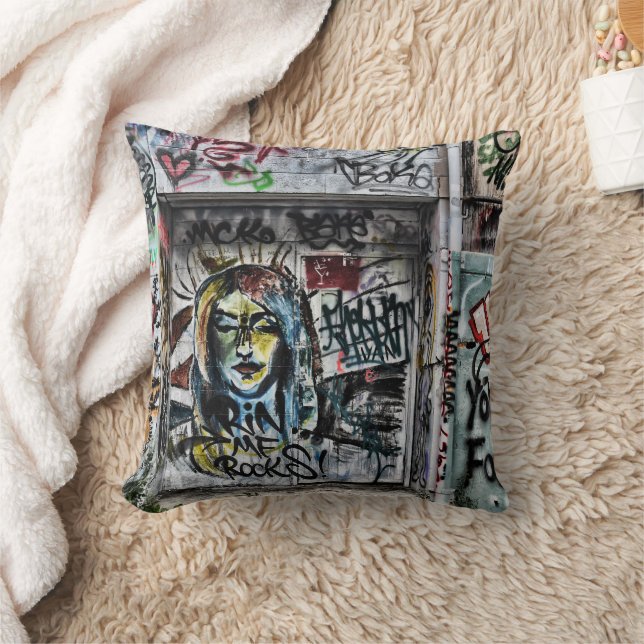 Graffiti Cool Modern Urban Street Art Kissen (Decke)