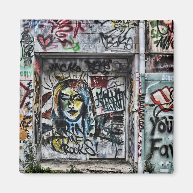 Graffiti Cool Modern Urban Street Art Magnet (Vorne)