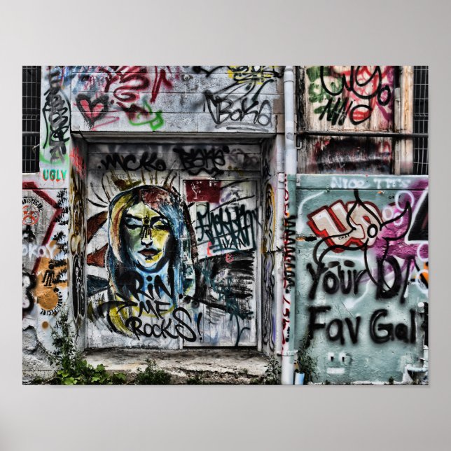 Graffiti Cool Modern Urban Street Art Poster (Vorne)